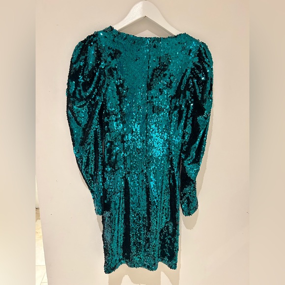 Zara blue sequinned dress - Picture 2 of 4